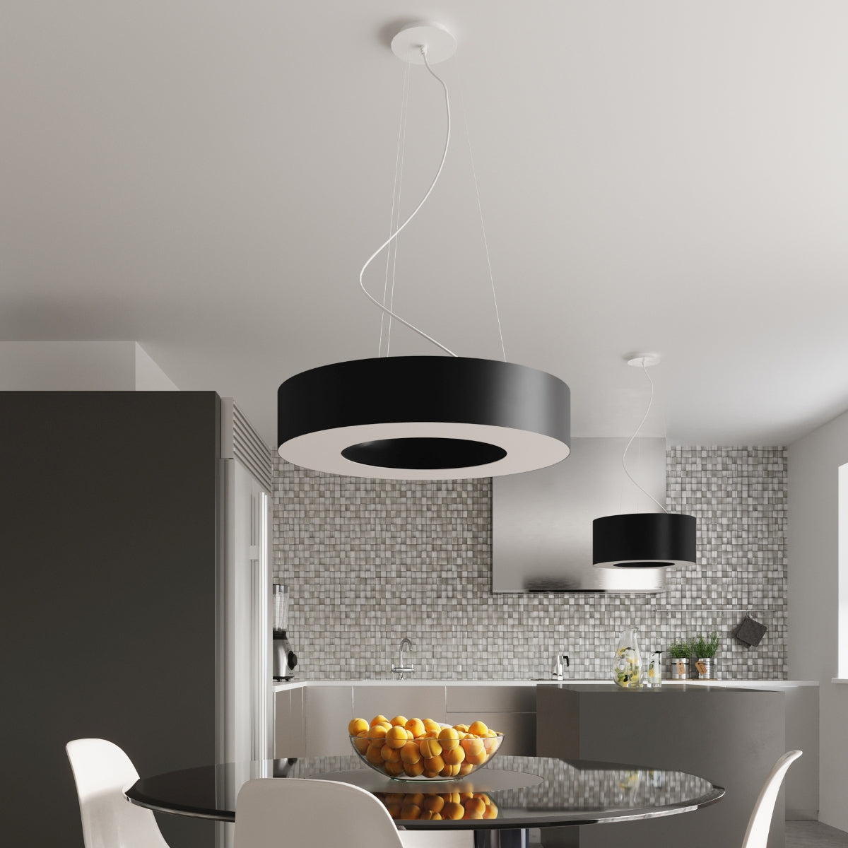 Pendelleuchte SATURNO SLIM 70 schwarz Sollux Lighting