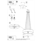 Pendelleuchte SKALA 50 weiß Sollux Lighting