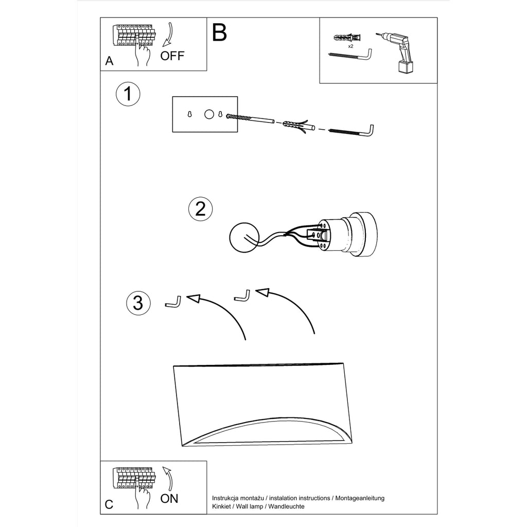 Wandleuchte Keramik VIXEN Sollux Lighting