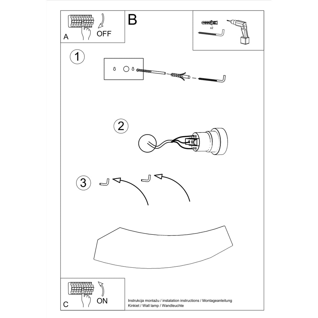 Wandleuchte Keramik HATTOR Sollux Lighting