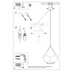 Pendelleuchte PAVLUS Keramik Sollux Lighting