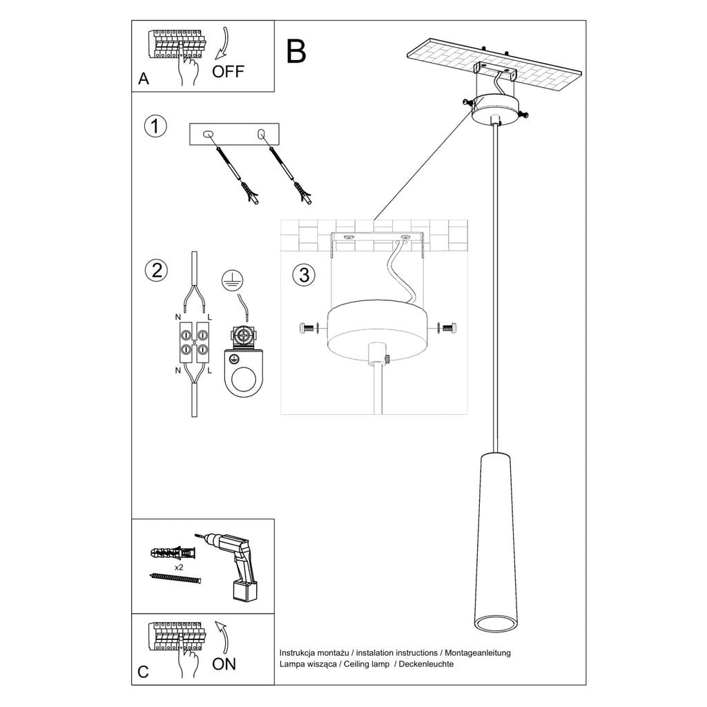 Pendelleuchte ELECTRA Keramik Sollux Lighting