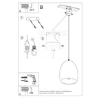 Pendelleuchte FLAWIUSZ Keramik Sollux Lighting