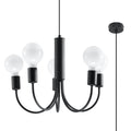 Pendelleuchte PICCOLO 5 schwarz Sollux Lighting