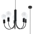 Pendelleuchte PICCOLO 5 schwarz Sollux Lighting