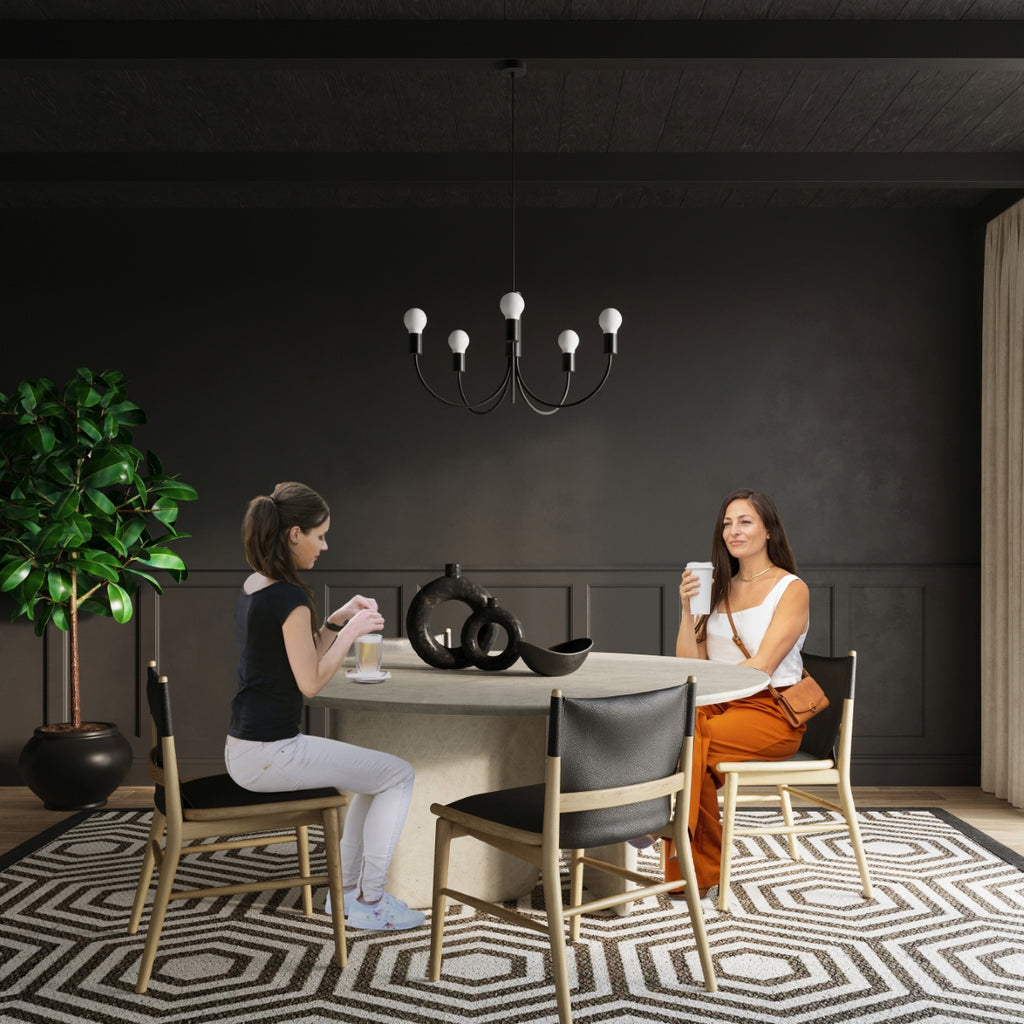 Pendelleuchte PICCOLO 5 schwarz Sollux Lighting