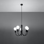 Pendelleuchte PICCOLO 5 schwarz Sollux Lighting