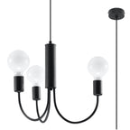 Pendelleuchte PICCOLO 3 schwarz Sollux Lighting
