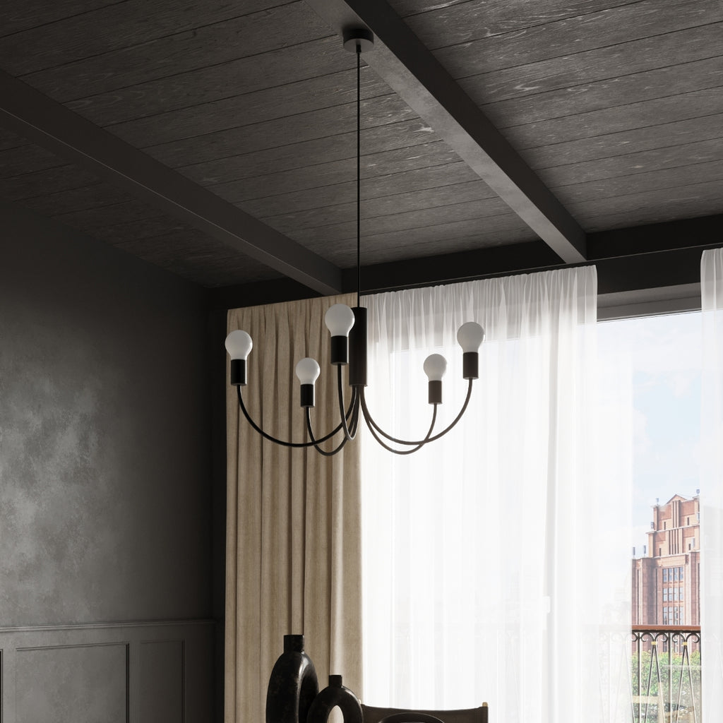 Pendelleuchte PICCOLO 3 schwarz Sollux Lighting