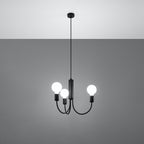 Pendelleuchte PICCOLO 3 schwarz Sollux Lighting