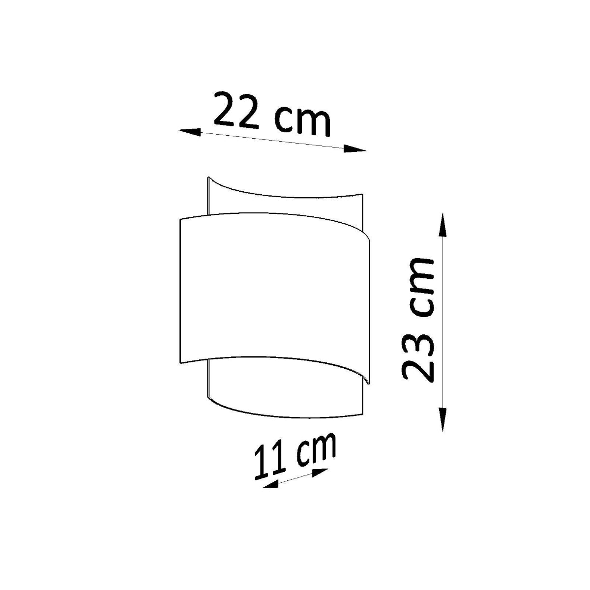 Wandleuchte IMPACT schwarz Sollux Lighting