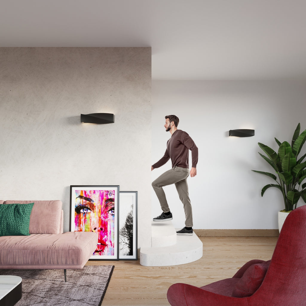 Wandleuchte Keramik SIGMA schwarz Sollux Lighting