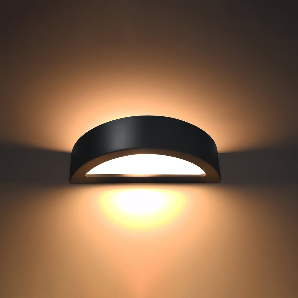 Wandleuchte Keramik ATENA schwarz Sollux Lighting