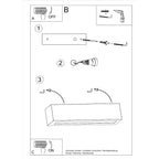 Wandleuchte Keramik VEGA grau Sollux Lighting