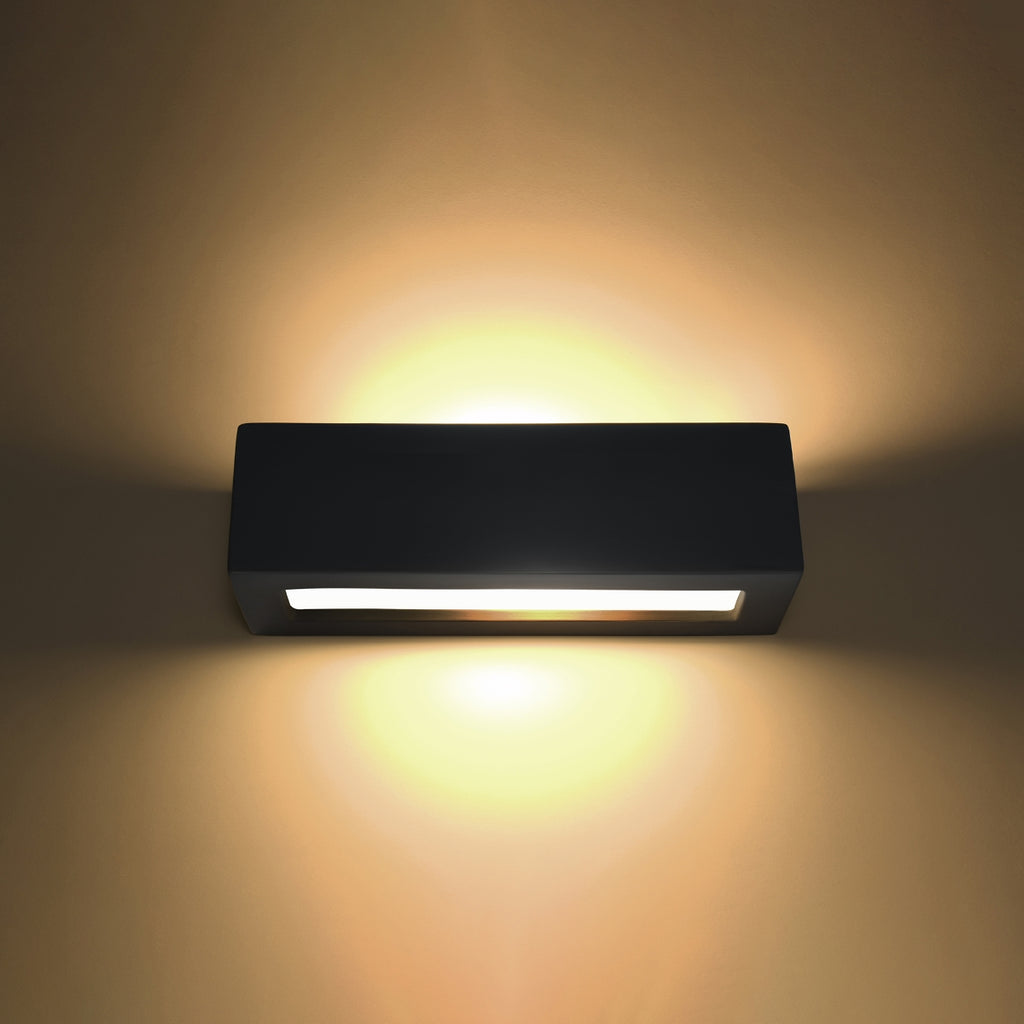 Wandleuchte Keramik VEGA schwarz Sollux Lighting