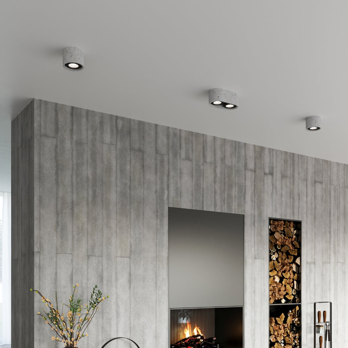 Deckenleuchte - Spot - Strahler BASIC 2 Beton Sollux Lighting