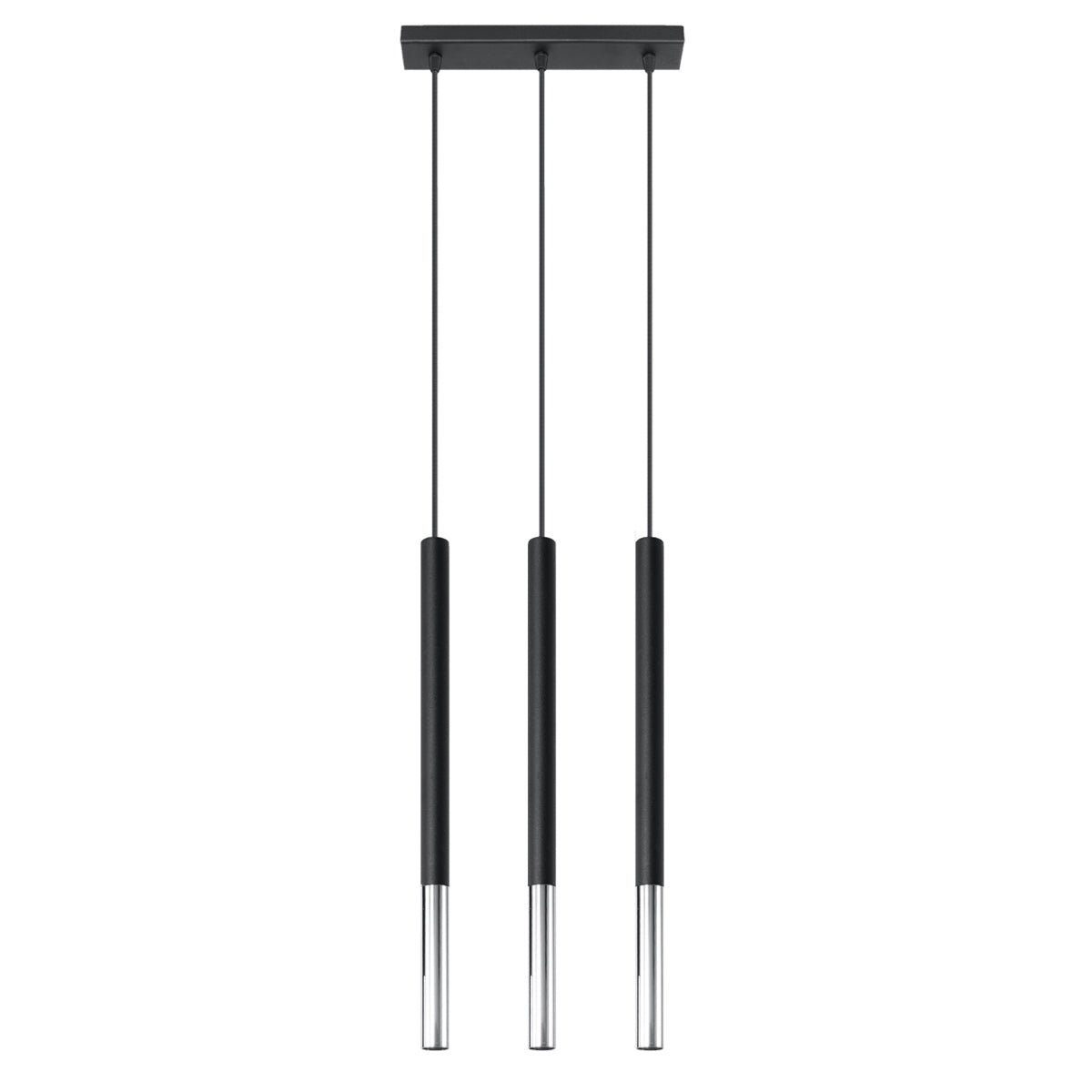 Pendelleuchte MOZAICA 3L schwarz & chrom Sollux Lighting