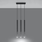 Pendelleuchte MOZAICA 3L schwarz & chrom Sollux Lighting
