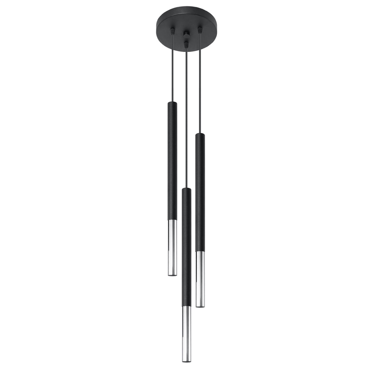 Pendelleuchte MOZAICA 3P schwarz & chrom Sollux Lighting