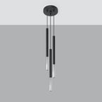 Pendelleuchte MOZAICA 3P schwarz & chrom Sollux Lighting