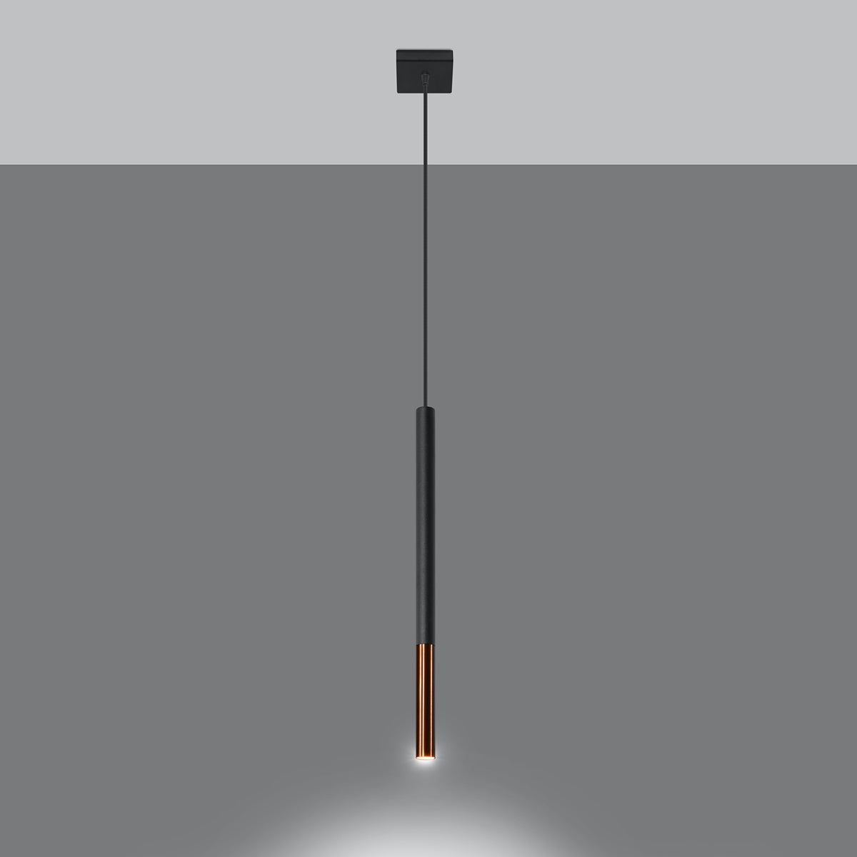 Pendelleuchte MOZAICA 1 schwarz & kupfer Sollux Lighting