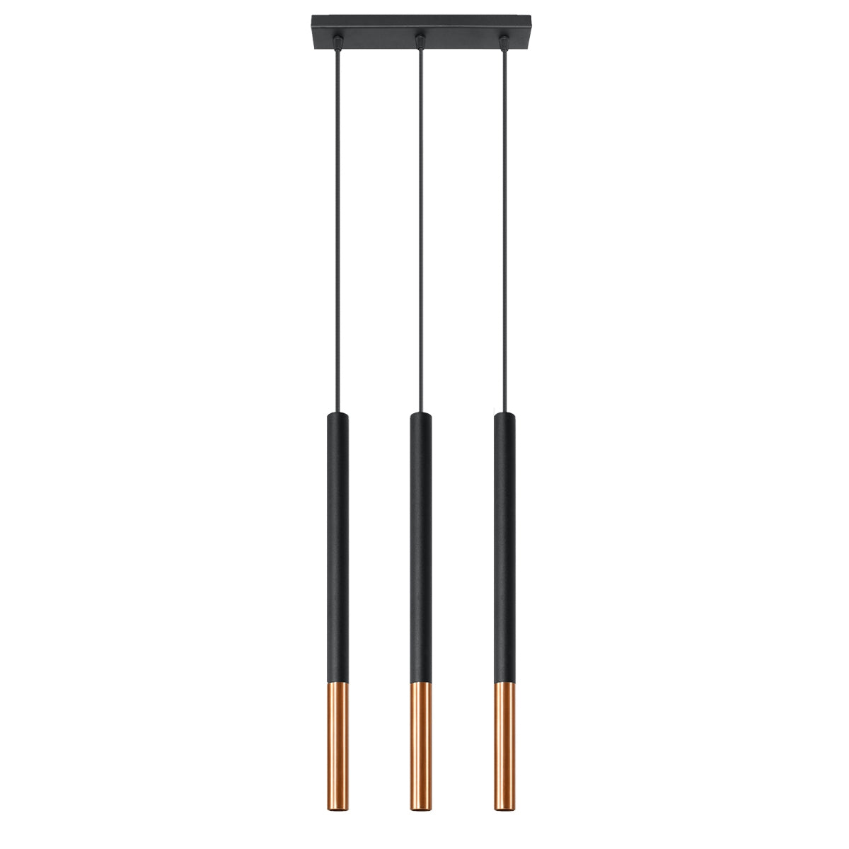 Pendelleuchte MOZAICA 3L schwarz & kupfer Sollux Lighting
