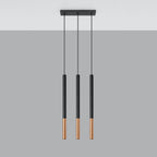 Pendelleuchte MOZAICA 3L schwarz & kupfer Sollux Lighting