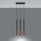 Pendelleuchte MOZAICA 3L schwarz & kupfer Sollux Lighting