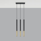 Pendelleuchte MOZAICA 3L schwarz & gold Sollux Lighting