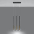 Pendelleuchte MOZAICA 3L schwarz & gold Sollux Lighting