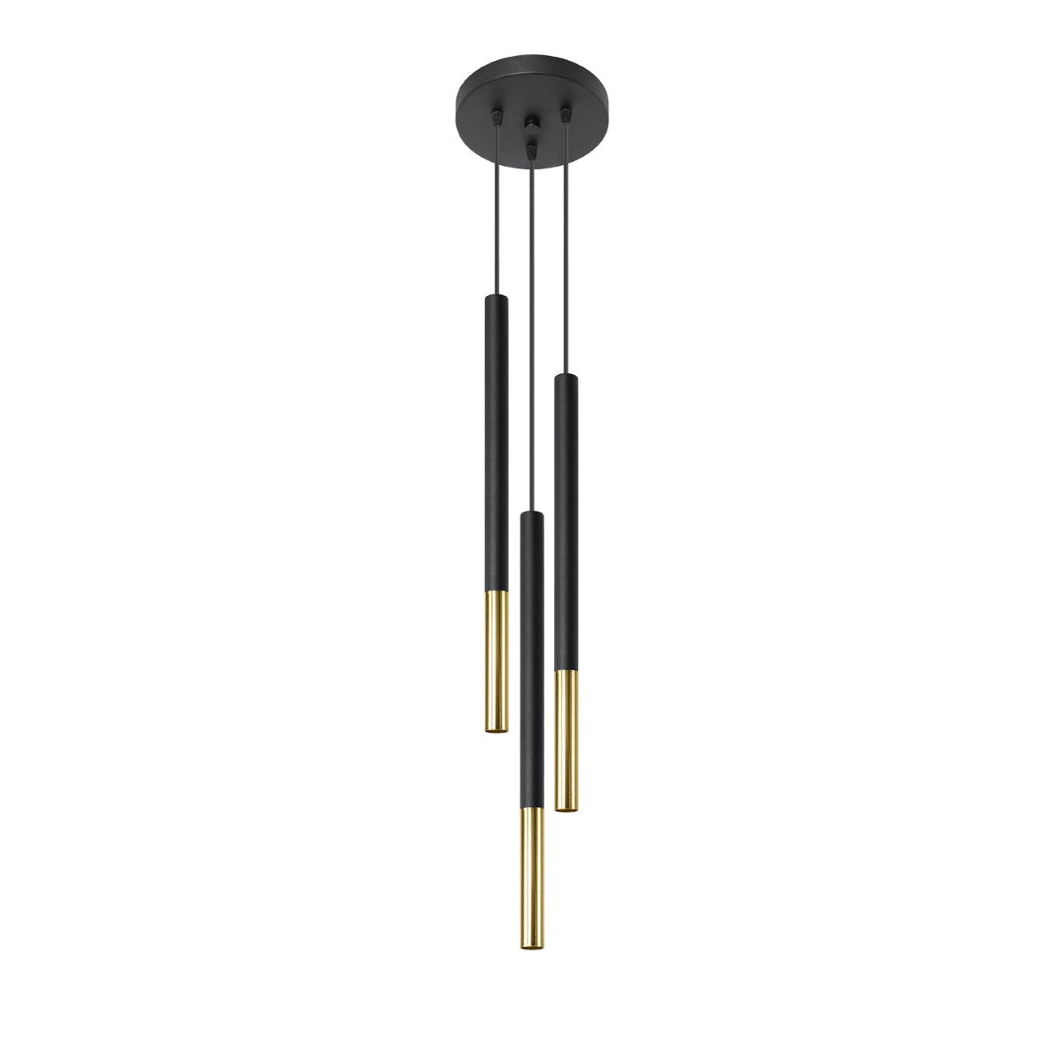Pendelleuchte MOZAICA 3P schwarz & gold Sollux Lighting
