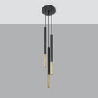 Pendelleuchte MOZAICA 3P schwarz & gold Sollux Lighting