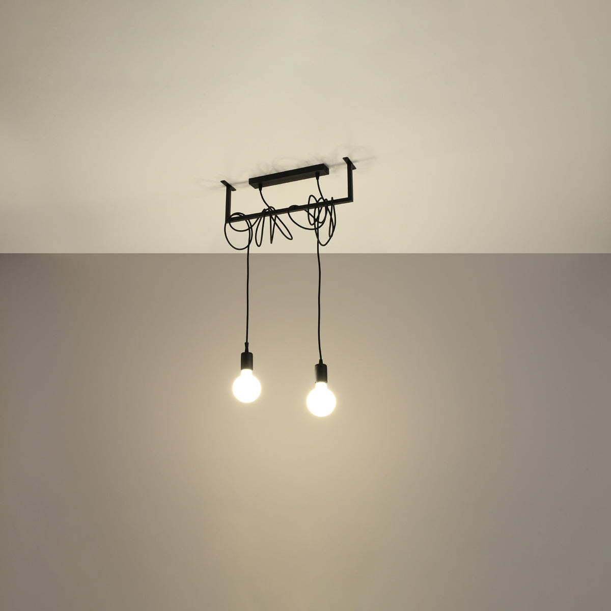 Pendelleuchte SALAMANCA 2 schwarz Sollux Lighting