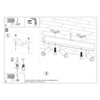 Deckenleuchte - Spot - Strahler EYETECH 3 schwarz Sollux Lighting