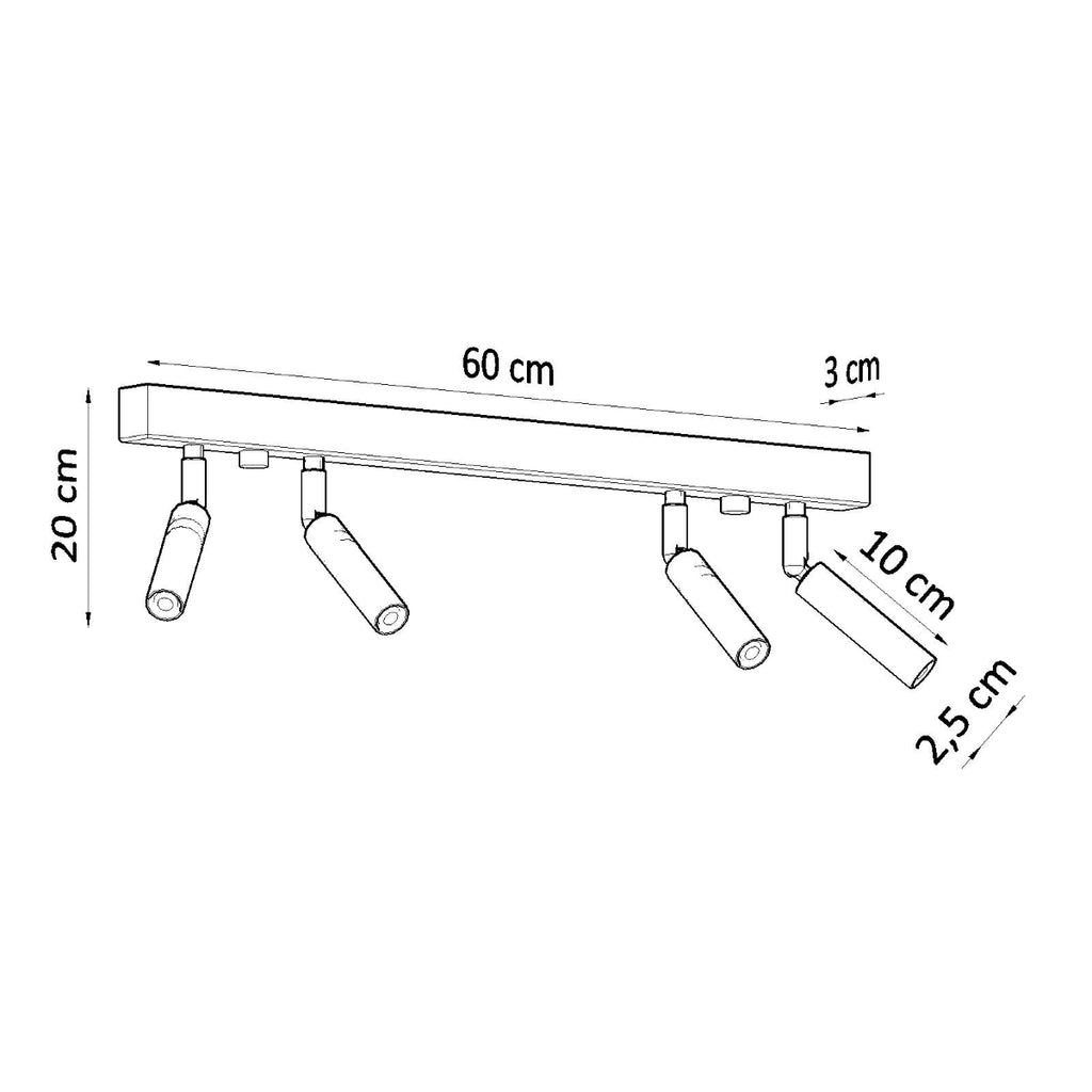 Deckenleuchte - Spot - Strahler EYETECH 4 weiß Sollux Lighting