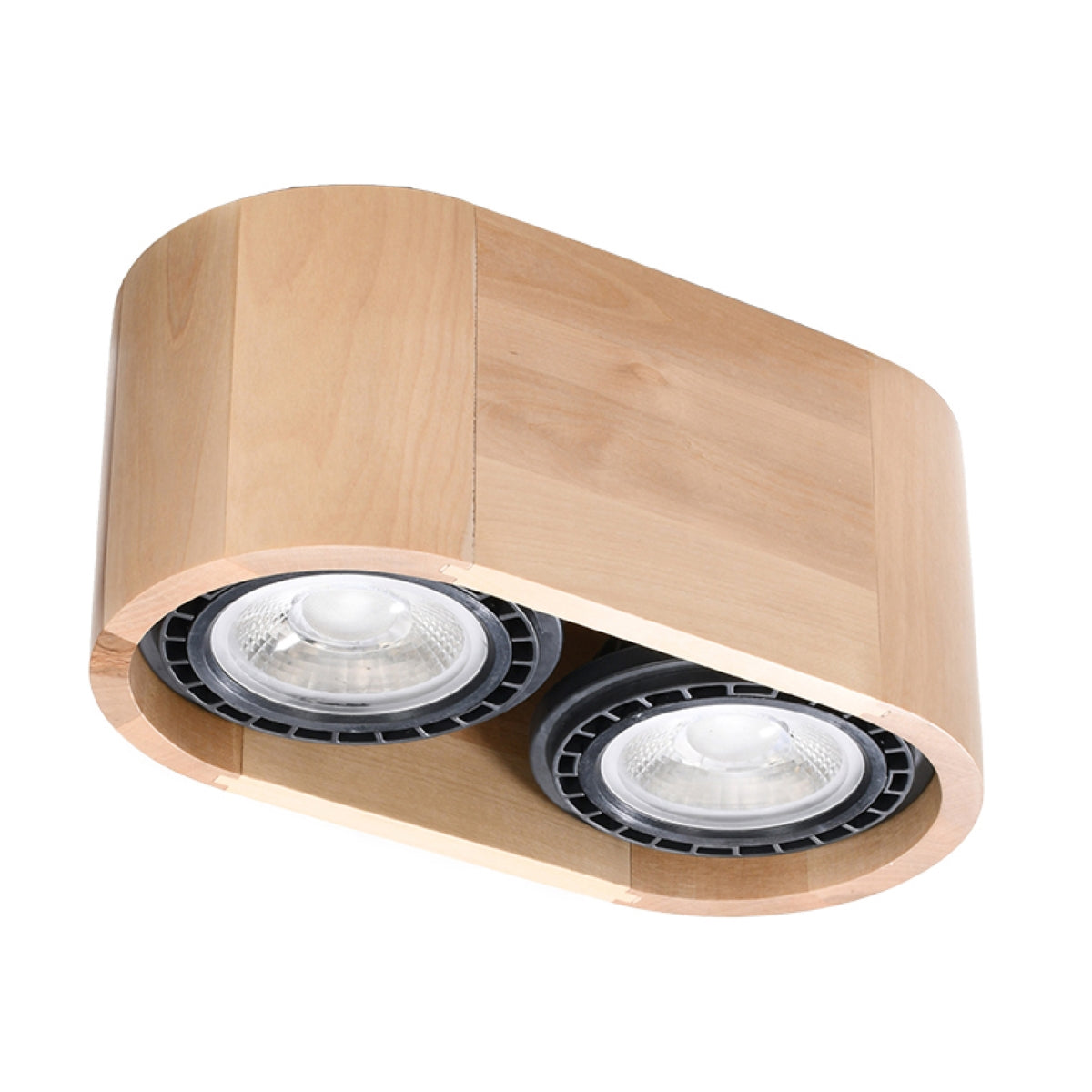 Deckenleuchte - Spot - Strahler BASIC 2 Naturholz Sollux Lighting