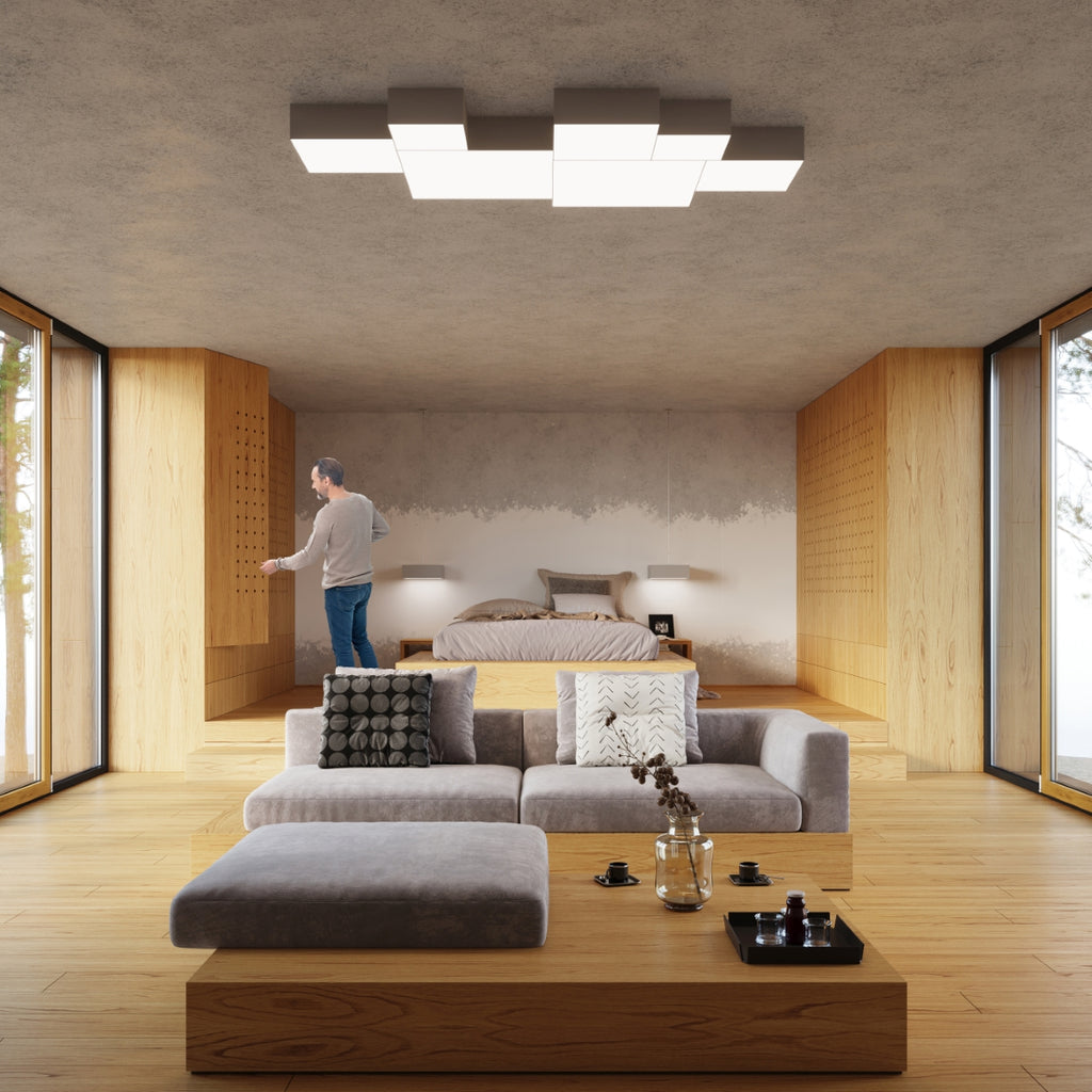 Deckenleuchte HORUS 55 grau Sollux Lighting