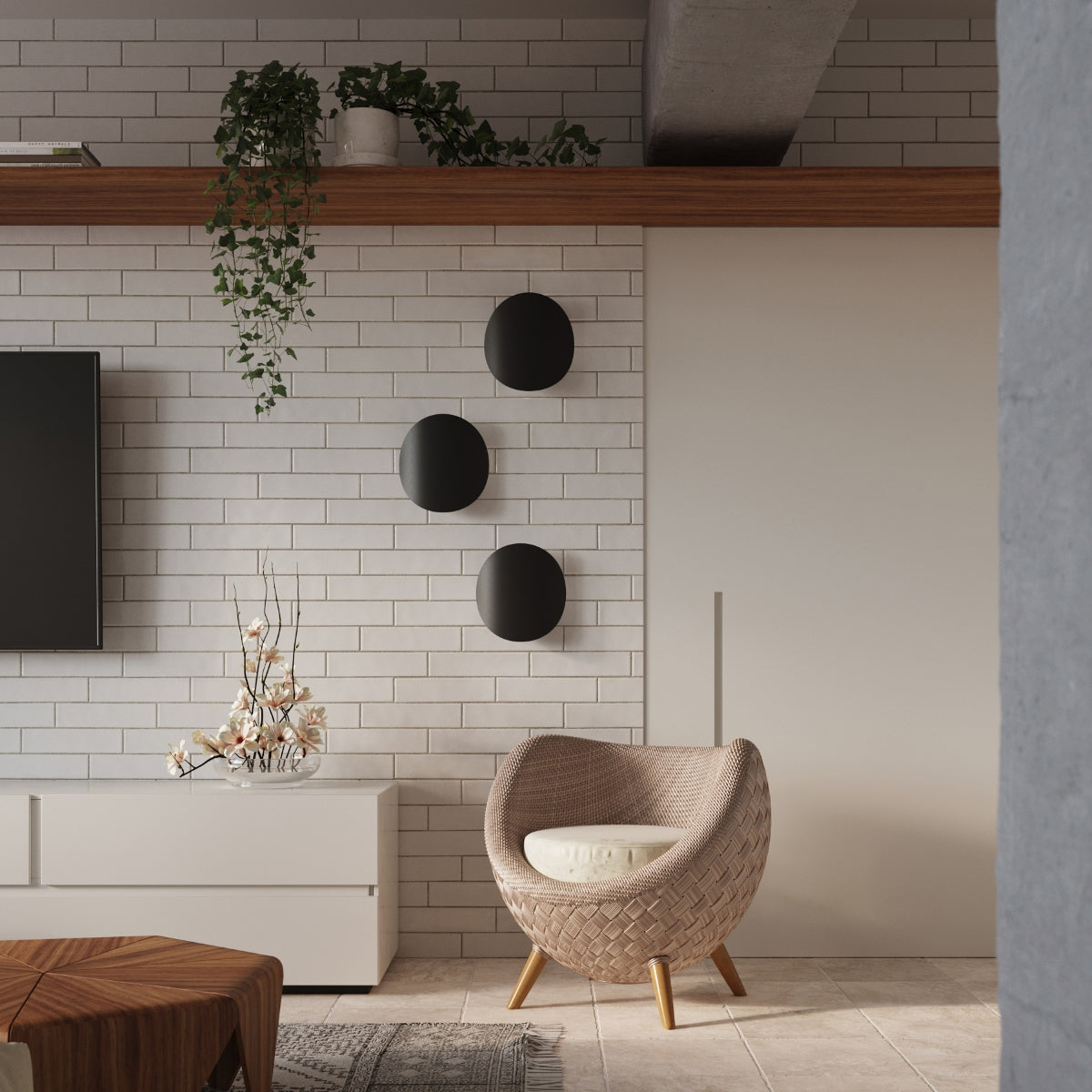 Wandleuchte SENSES schwarz Sollux Lighting