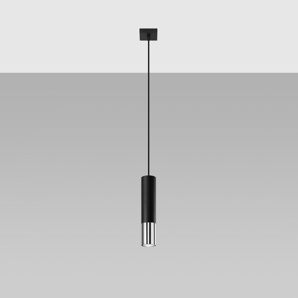 Pendelleuchte LOOPEZ 1 schwarz & chrom Sollux Lighting