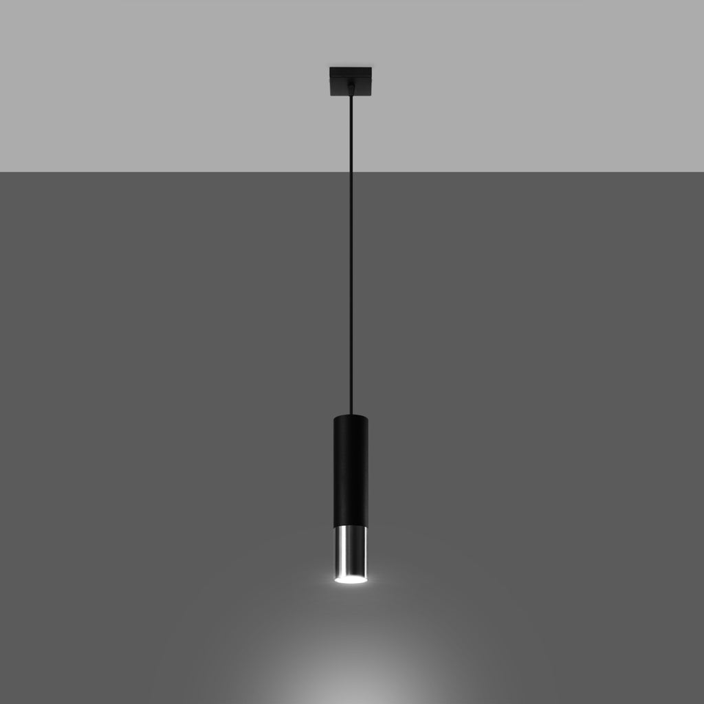 Pendelleuchte LOOPEZ 1 schwarz & chrom Sollux Lighting