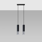 Pendelleuchte LOOPEZ 2 schwarz & chrom Sollux Lighting
