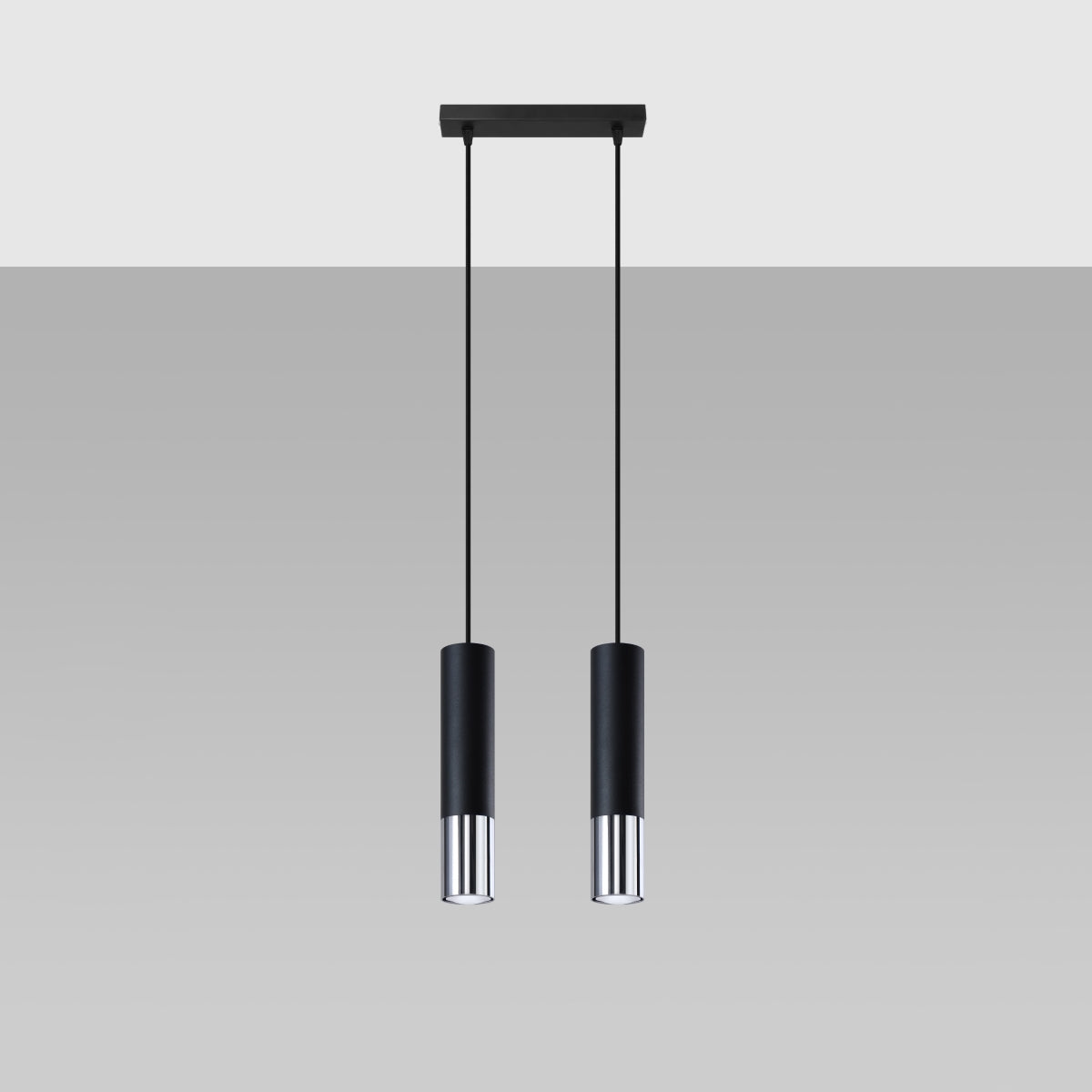 Pendelleuchte LOOPEZ 2 schwarz & chrom Sollux Lighting