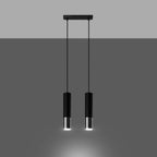 Pendelleuchte LOOPEZ 2 schwarz & chrom Sollux Lighting