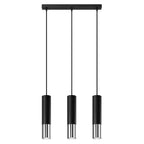 Pendelleuchte LOOPEZ 3L schwarz & chrom Sollux Lighting