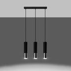 Pendelleuchte LOOPEZ 3L schwarz & chrom Sollux Lighting