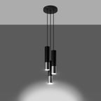Pendelleuchte LOOPEZ 3P schwarz & chrom Sollux Lighting