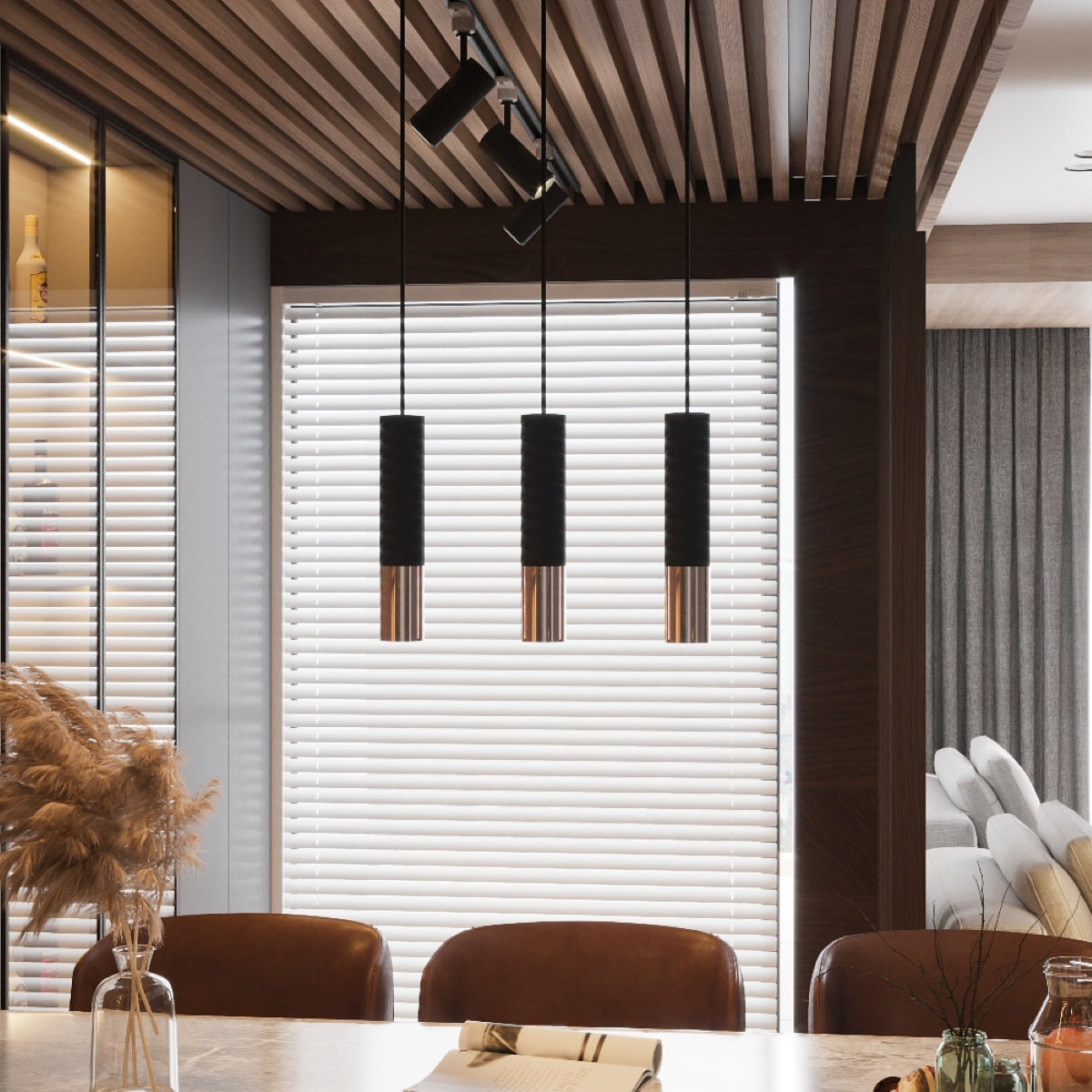 Wandleuchte LOOPEZ schwarz & kupfer Sollux Lighting