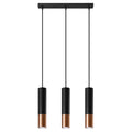 Pendelleuchte LOOPEZ 3L schwarz & kupfer Sollux Lighting
