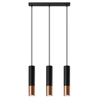 Pendelleuchte LOOPEZ 3L schwarz & kupfer Sollux Lighting