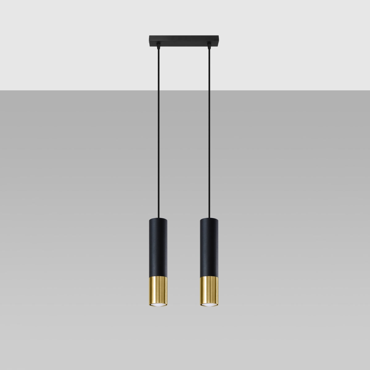 Pendelleuchte LOOPEZ 2 schwarz & gold Sollux Lighting